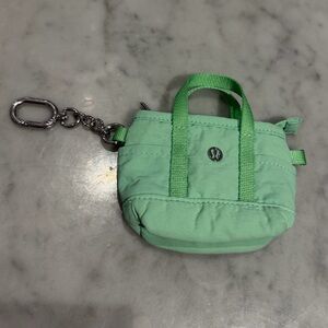 Lululemon Athletica Light Green Mini Tote Keychain